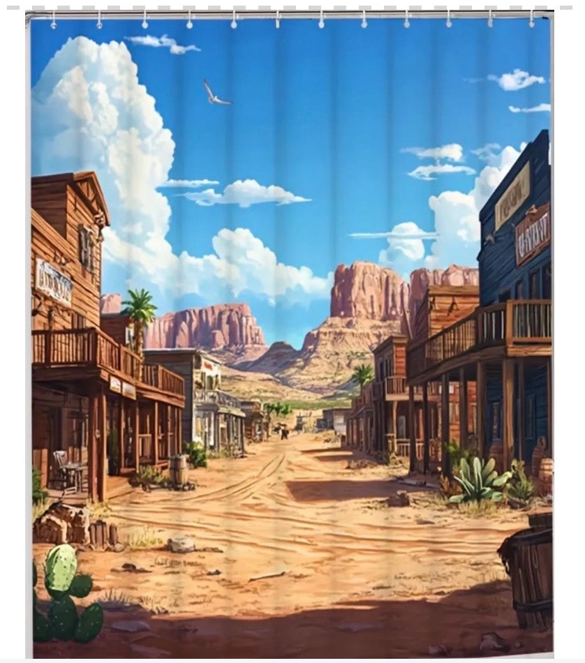 Western Town Shower Curtain