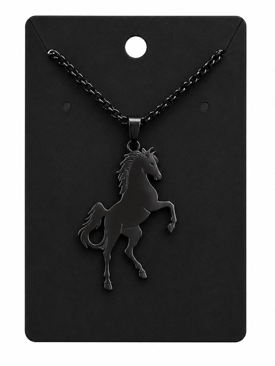 Black Horse Necklace