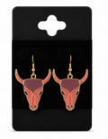 Brown Skull Earrings