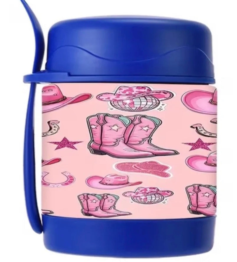 Blue Western Food Thermos