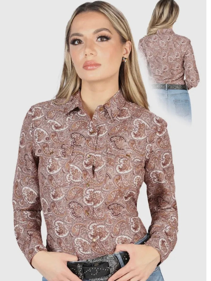 Rose Long Sleeve Western Shirt