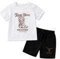 Western Tee And Shorts Set