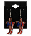 Red White Blue Cross Earrings