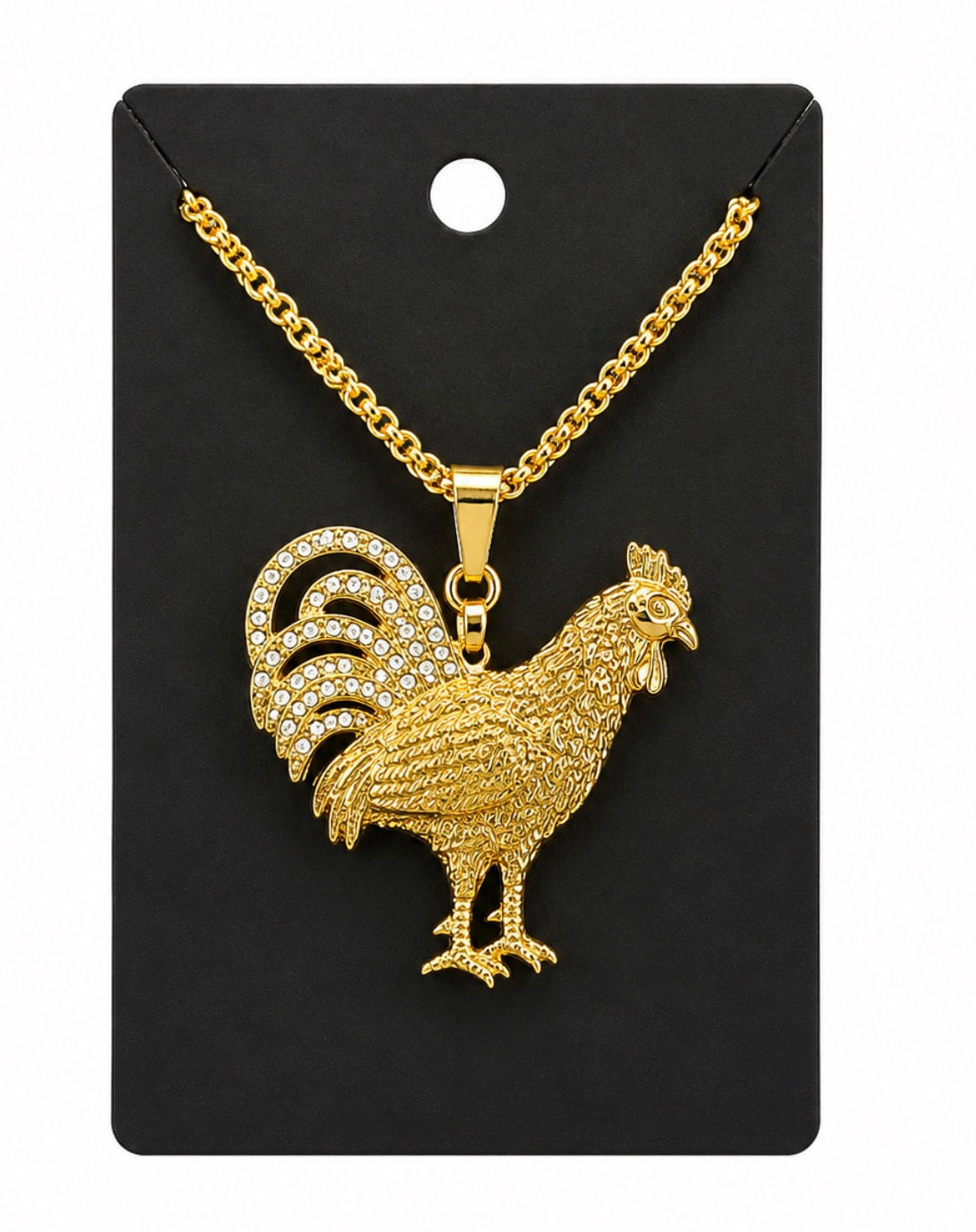 Gold Rooster Necklace