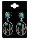 Cactus Teal Earrings