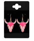Pink Skull Earrings