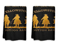 2 Black Yellowstone Kitchen Towels Set