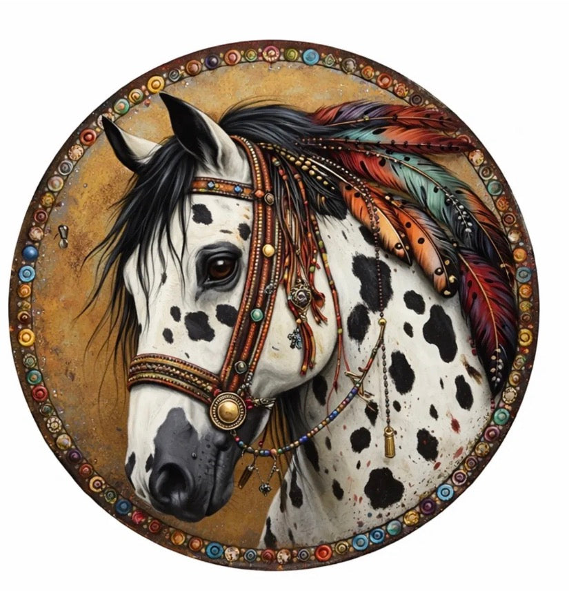 Horse Metal Sign