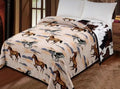 Running Horse Cow Print Reversible Blanket