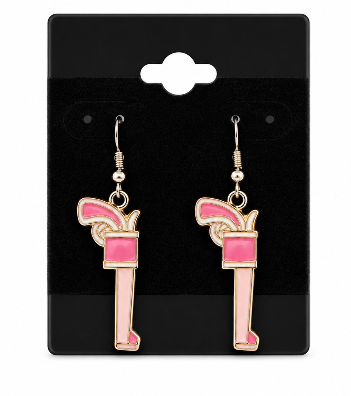 Pink Gun Earrings