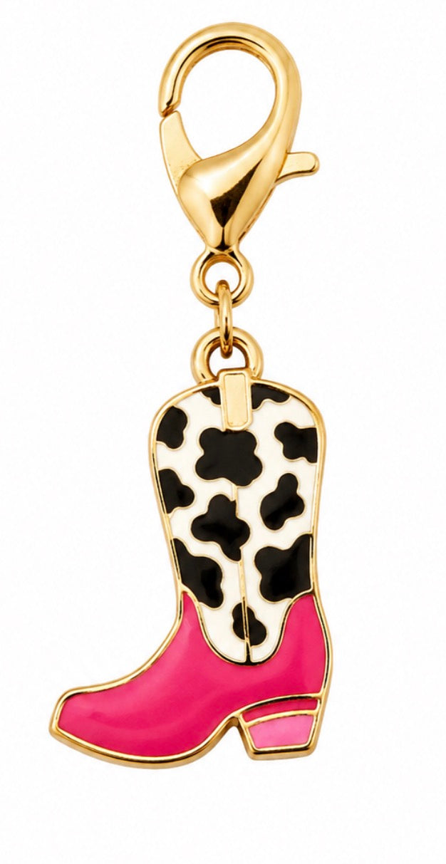 Cow Boot Clip Keychain
