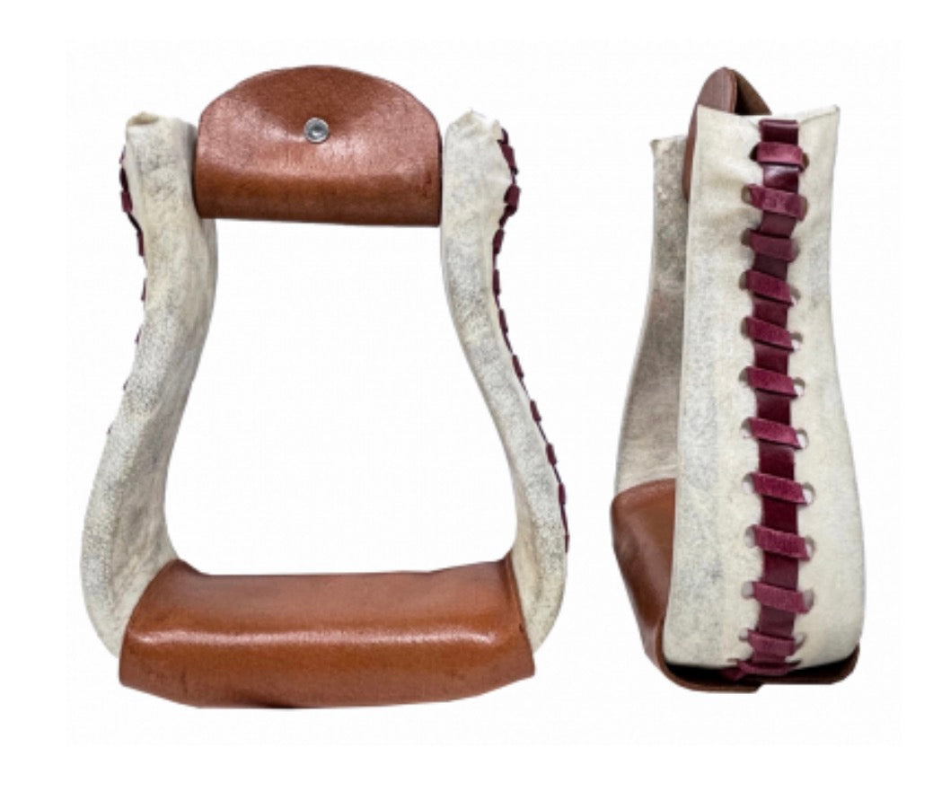 Rawhide Bell Bottom Stirrups