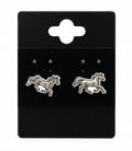White Horse Earrings