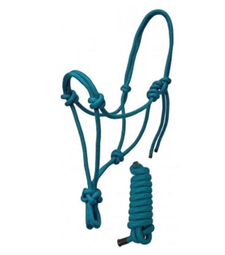 Turquoise Mini Rope Halter W Lead