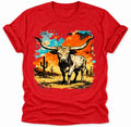 Red Western Tee