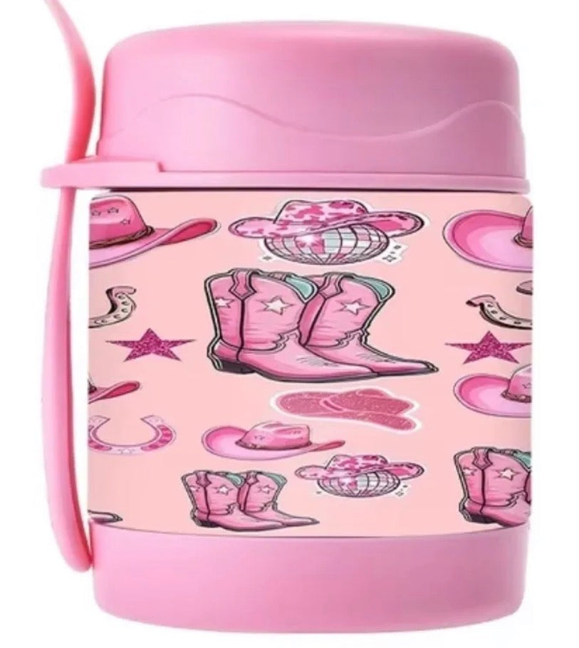Pink Western Food Thermos