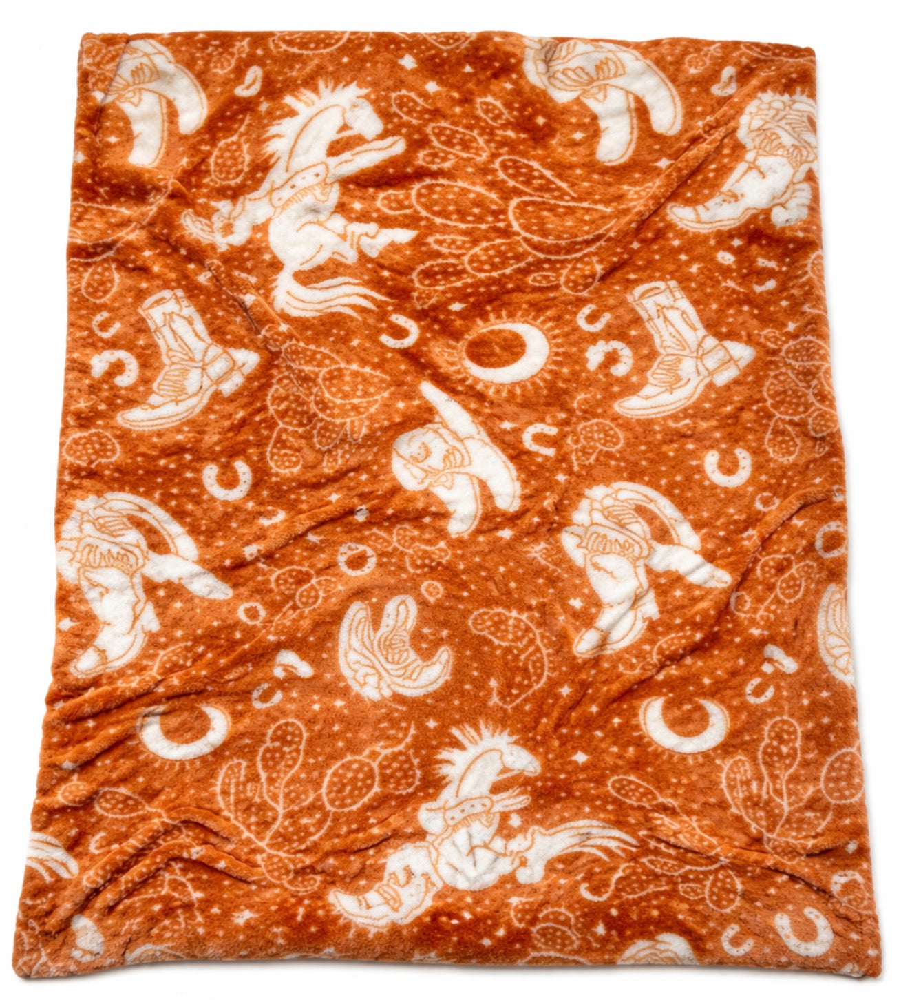 Orange Rodeo Baby Blanket
