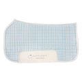 Dapplebay Gingham Western Saddle Pad-Blue/White
